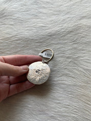 Snowflake Sterling and Turquoise Keychain Charm - LovLeathers