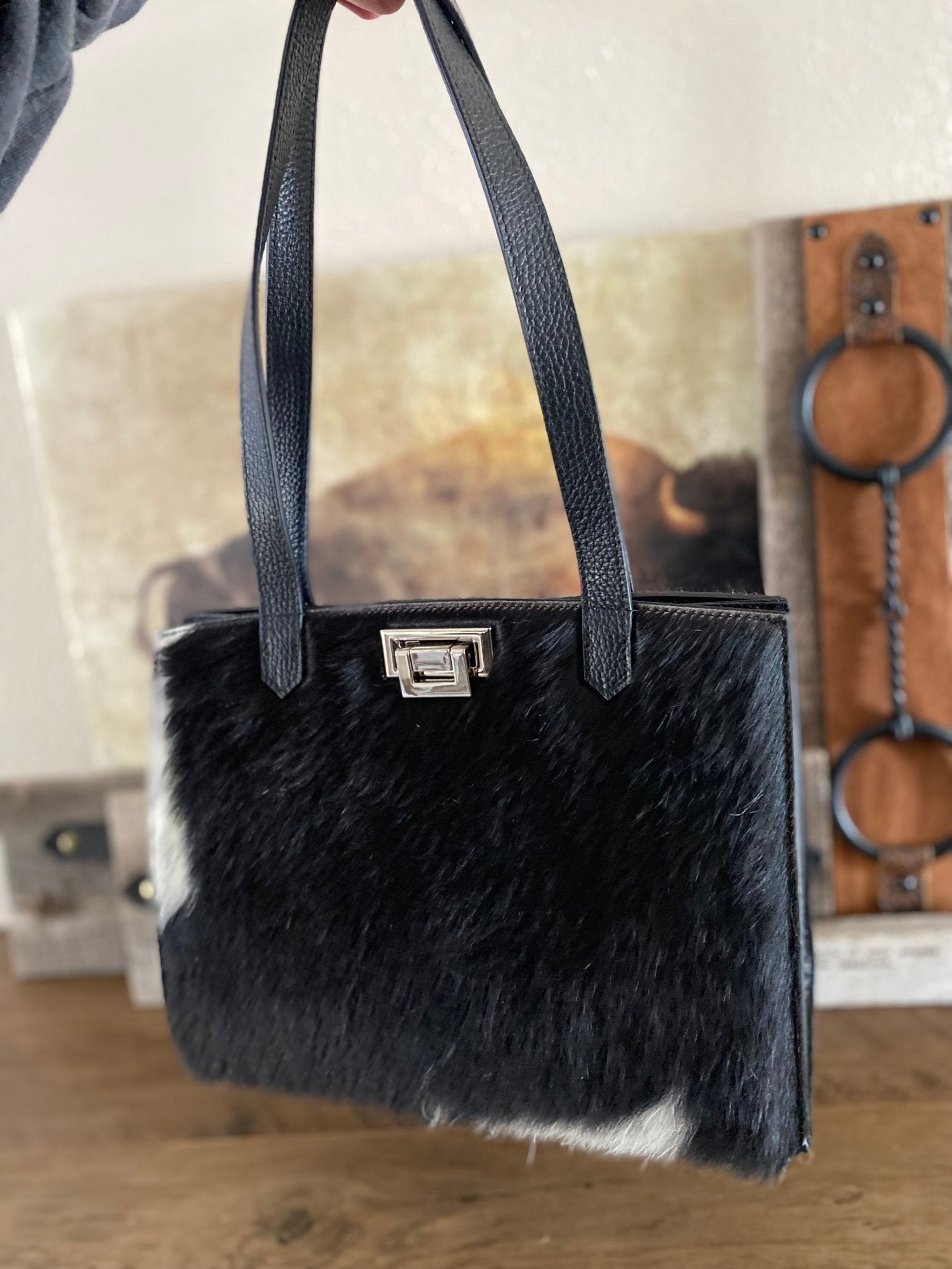 Cowhide Tote Bag - LovLeathers