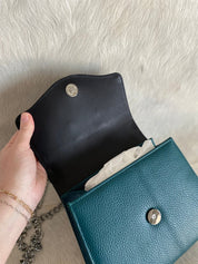 Teal Lil Lady Horseshoe Handbag - LovLeathers