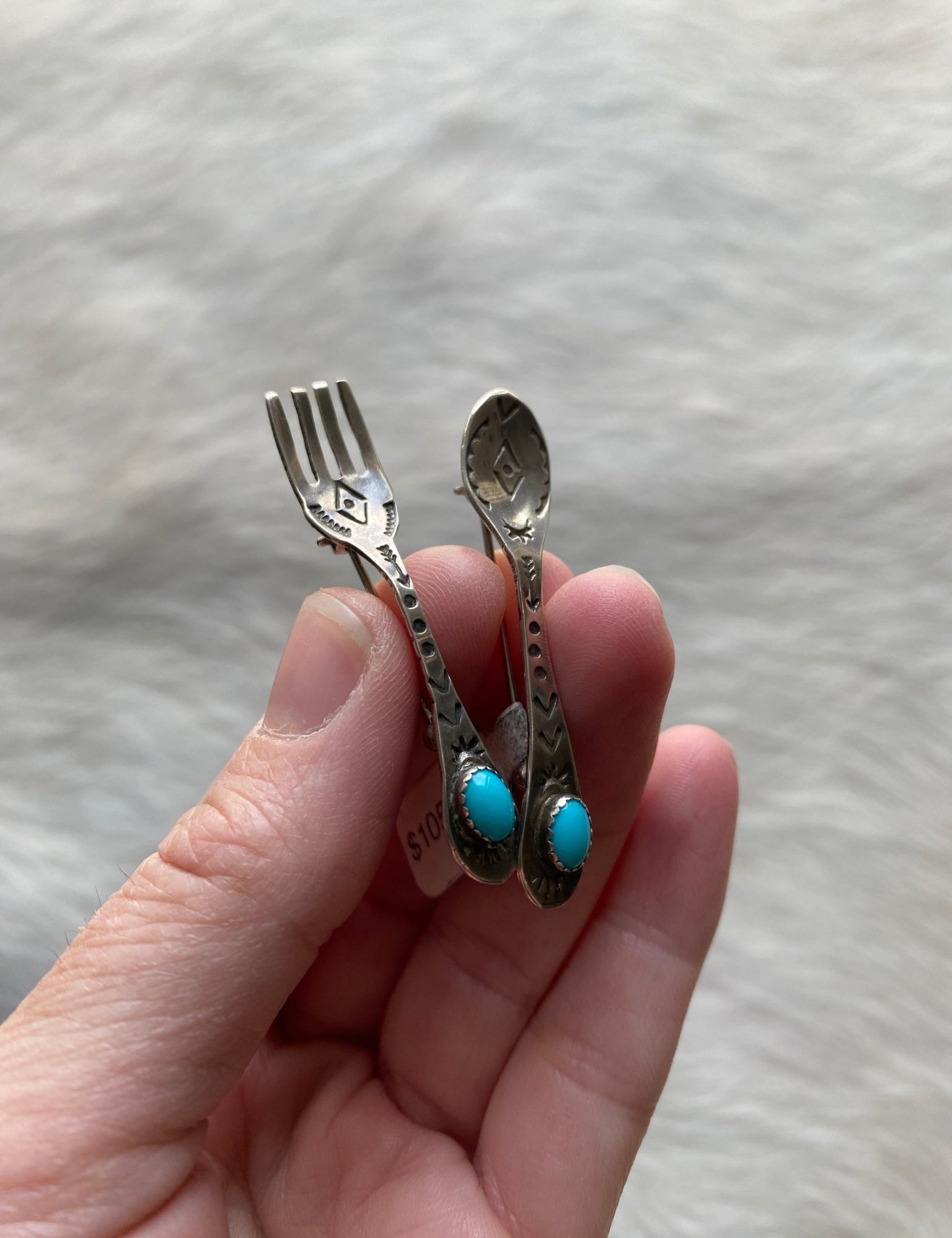 Spoon and Fork Brooches - LovLeathers