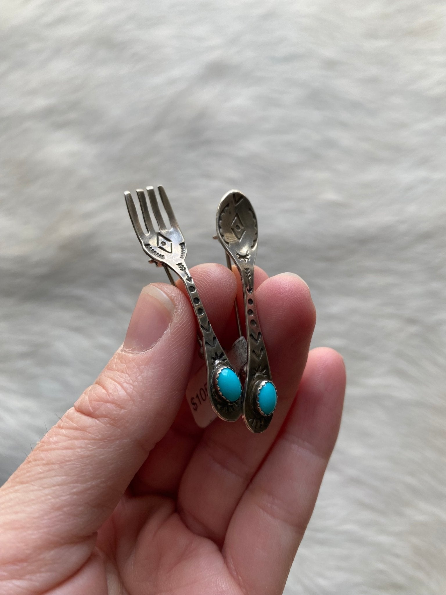 Spoon and Fork Brooches - LovLeathers