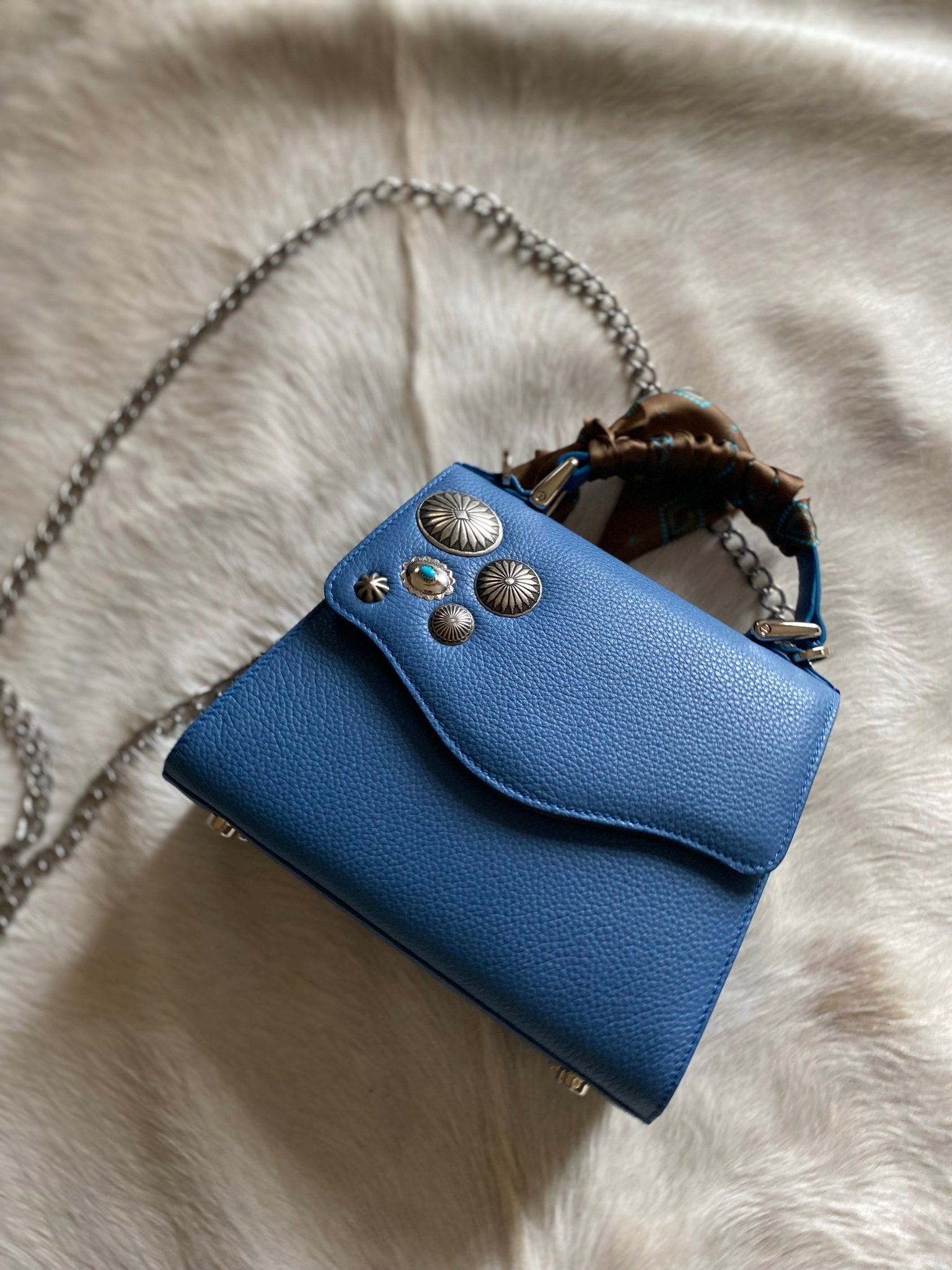 Styled Sky Blue Lady Bag - LovLeathers