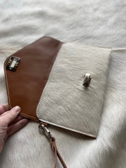 Cowhide Clutch - Blonde - LovLeathers
