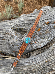 Tooled Leather and Turquoise Bracelets - LovLeathers