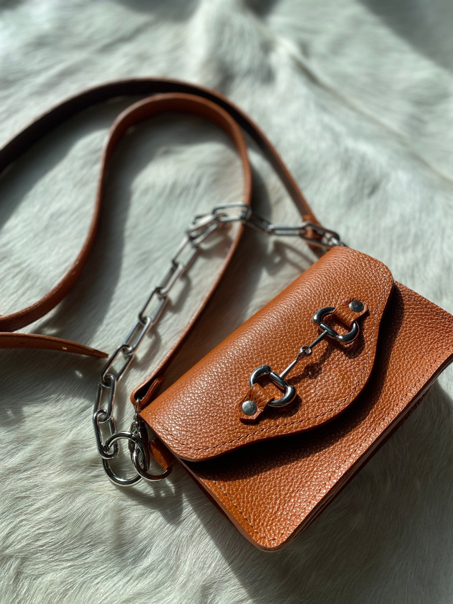 Burnt Orange Bit Bum Bag - Made to Order - LovLeathers