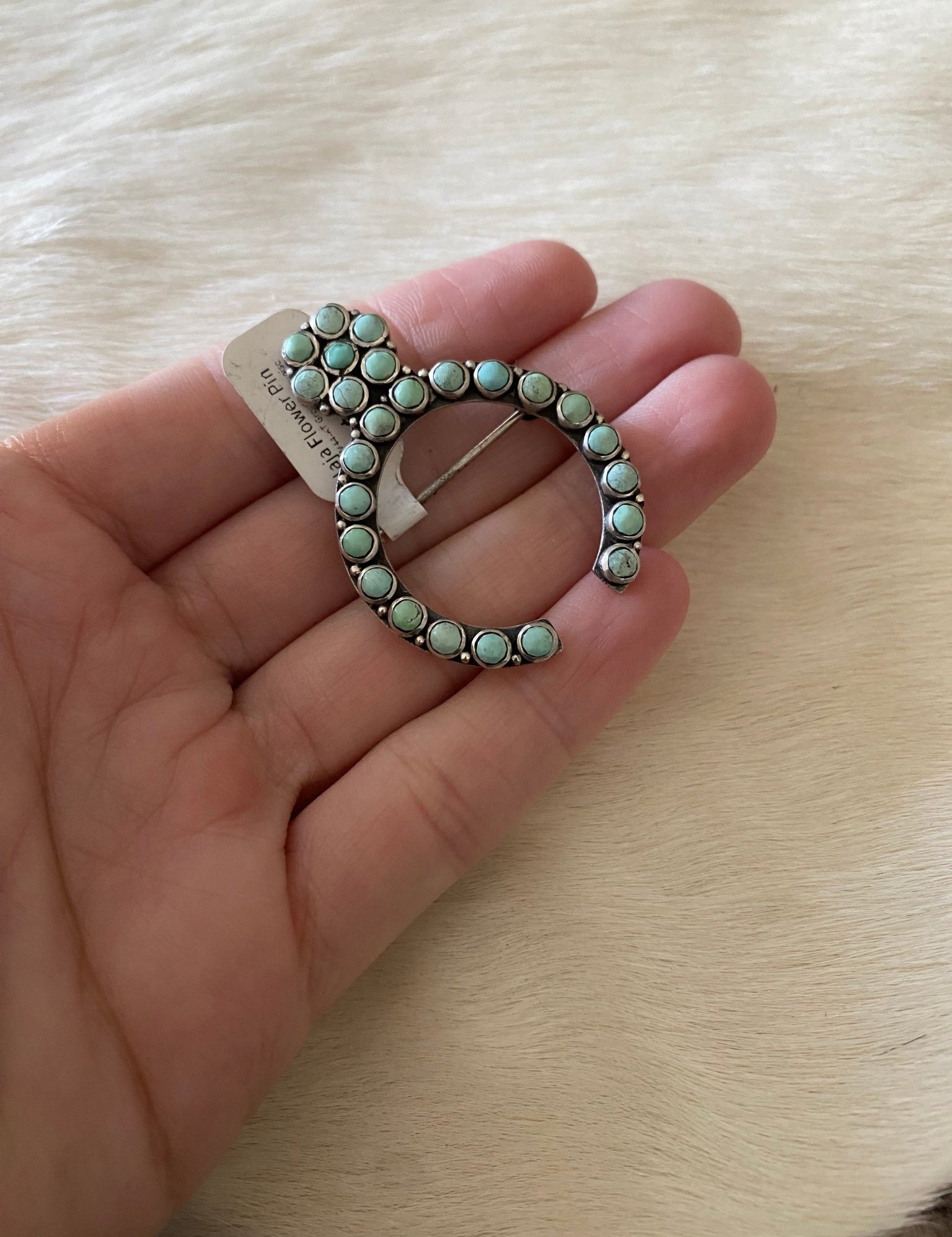 Naja Turquoise Brooch - LovLeathers