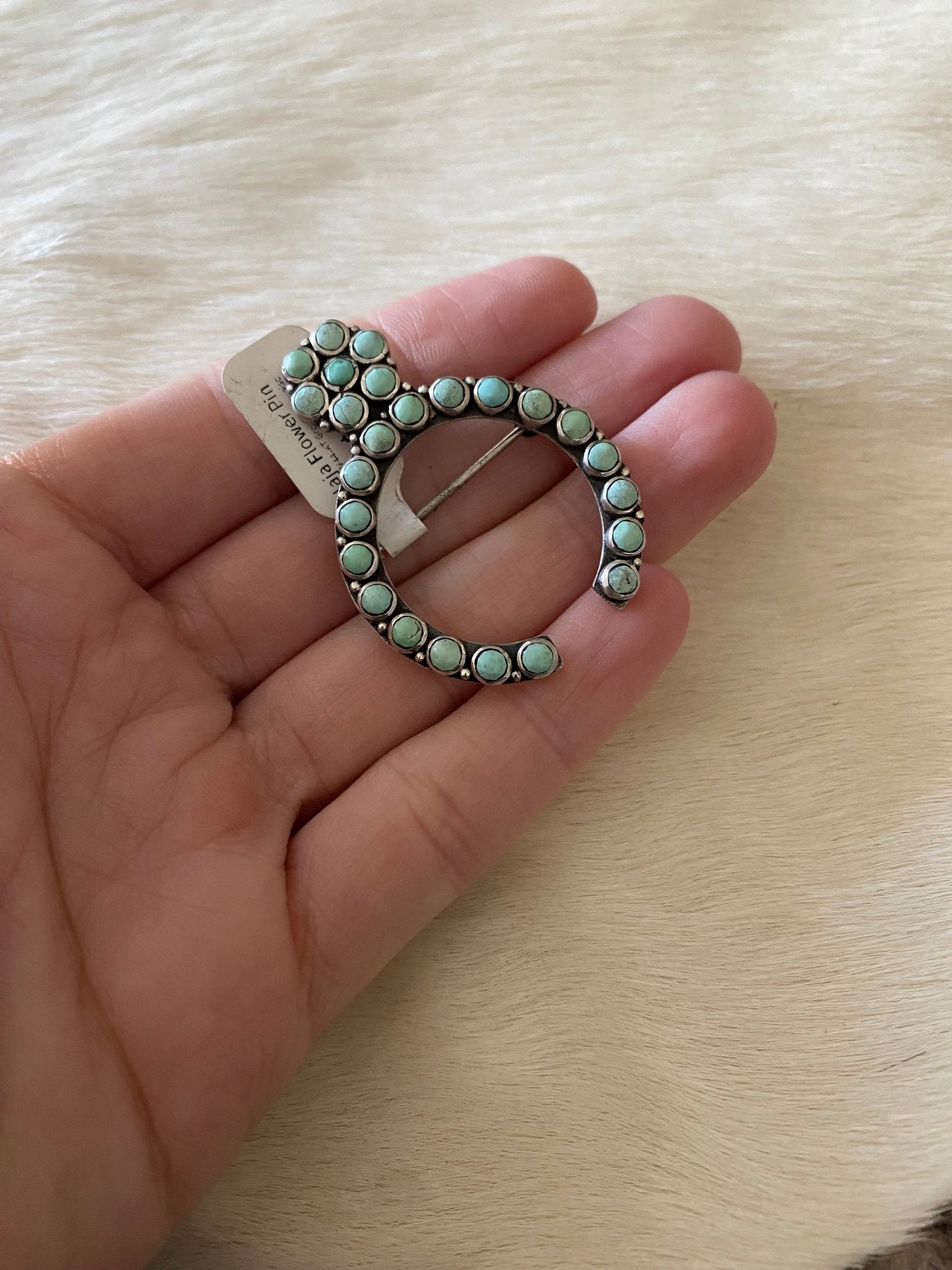 Naja Turquoise Brooch - LovLeathers