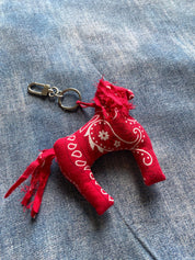 Horse Charm - Paisley Red Bandana - LovLeathers