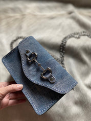 Denim Suede Bits Bum Bag - LovLeathers