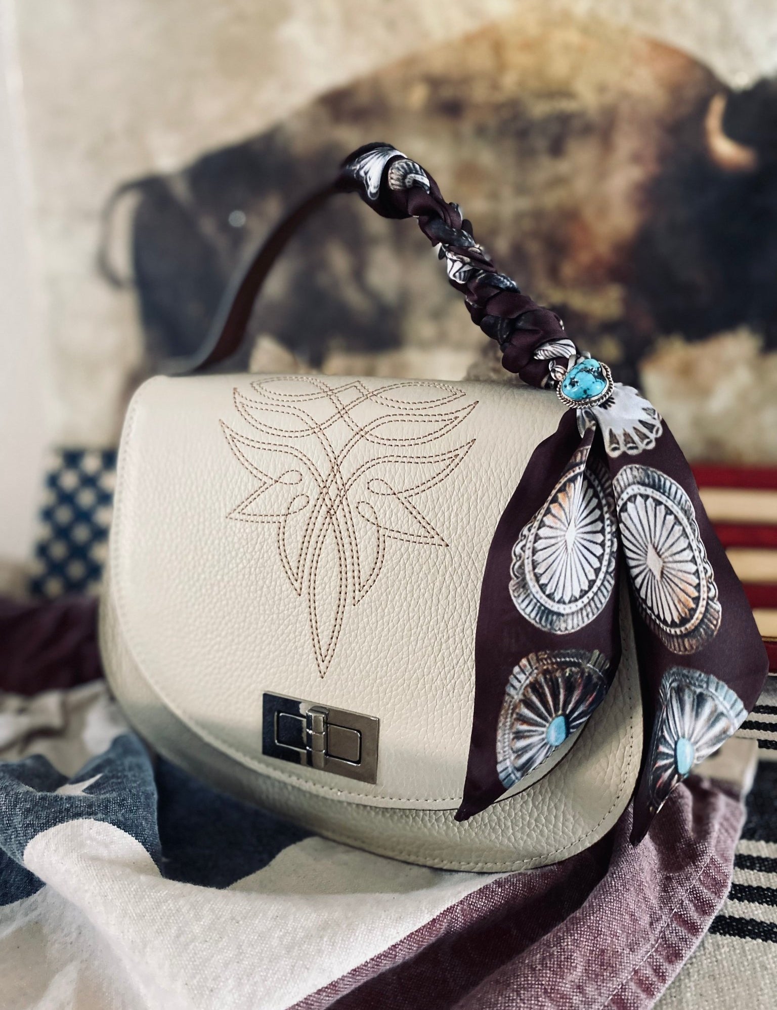 Styled Pioneer Bone Handbag - LovLeathers