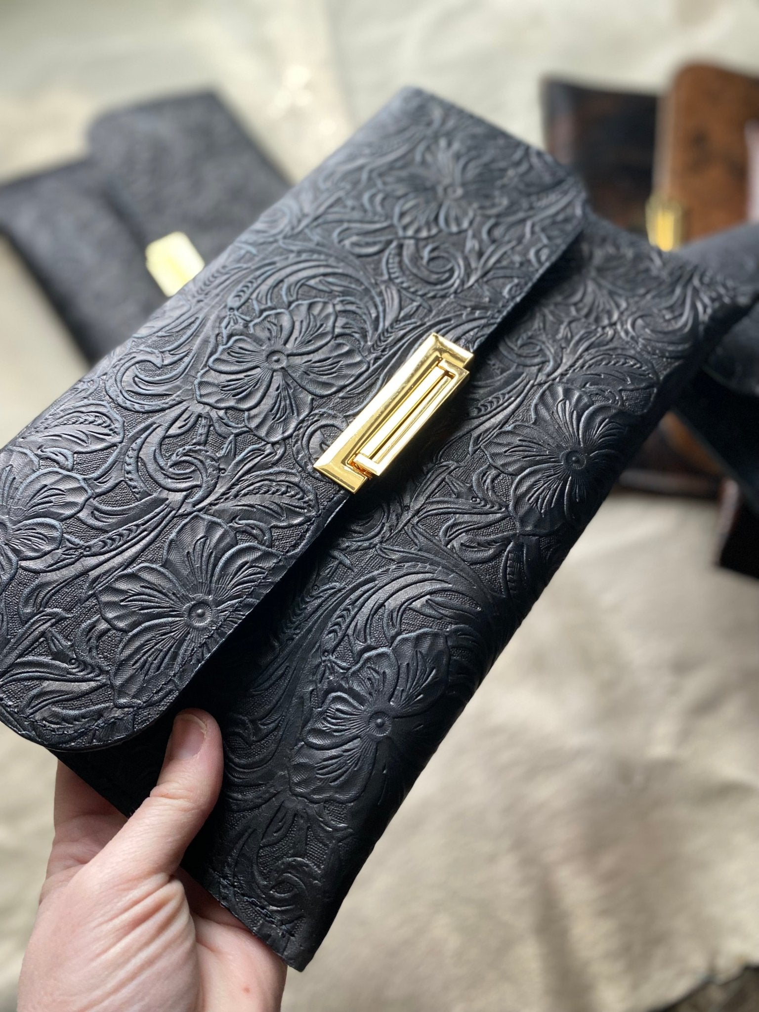 Western Embossed Tool Clutch - LovLeathers