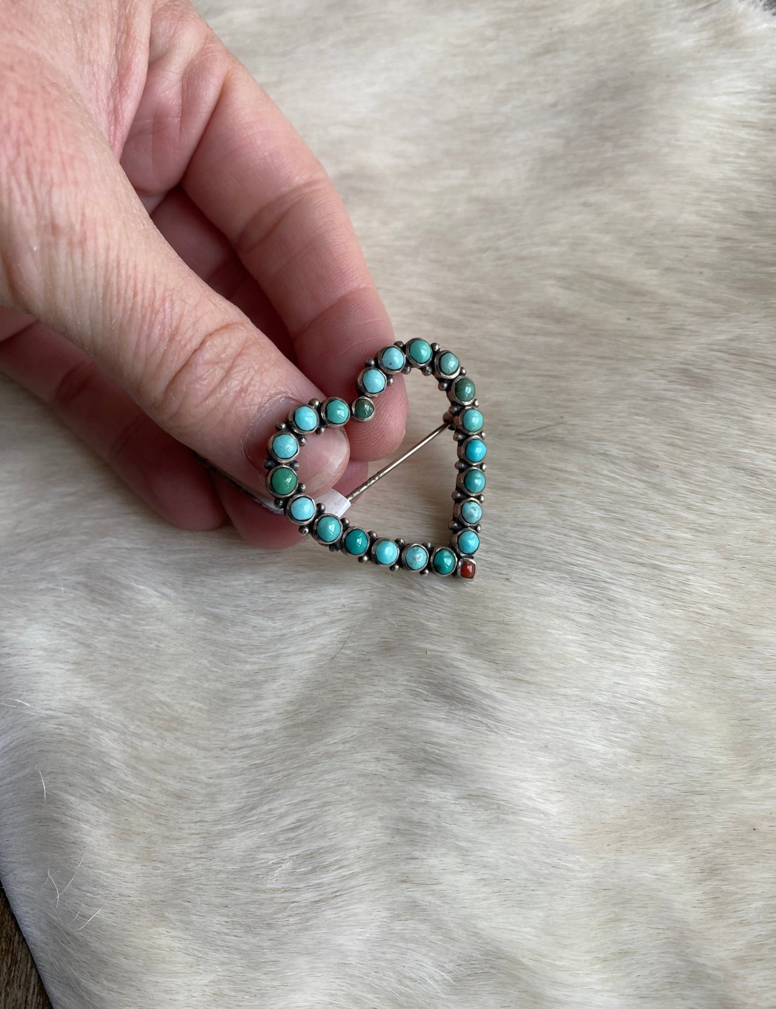 Heart Pendant Brooch Pin - LovLeathers