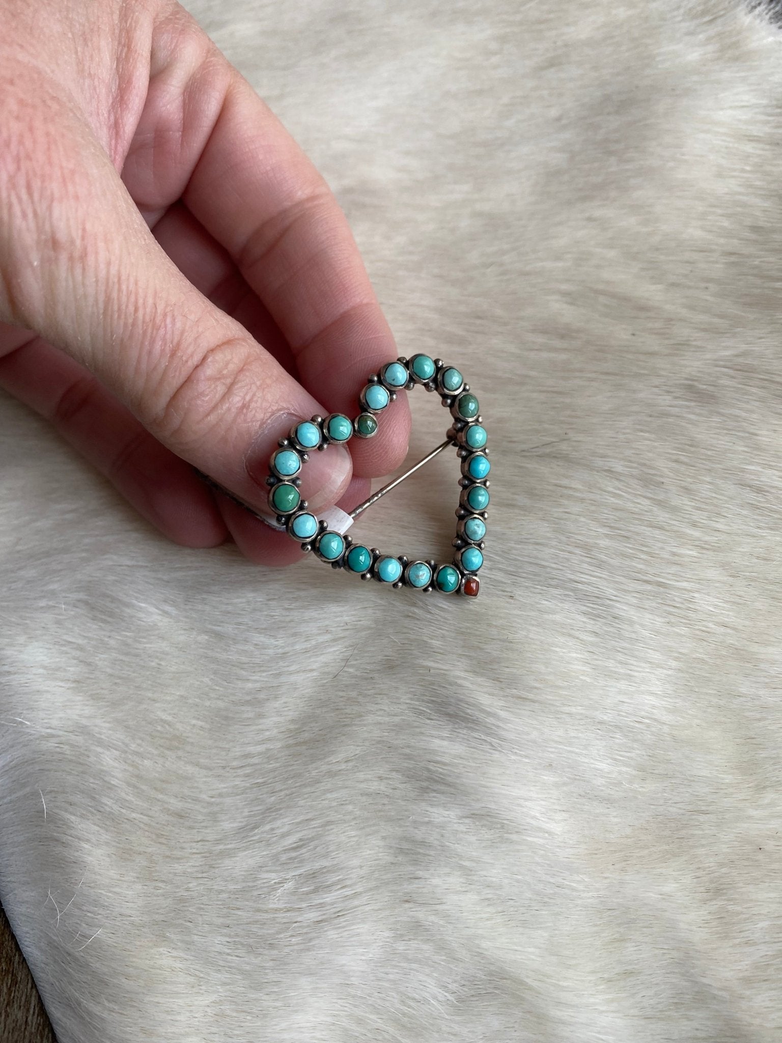 Heart Pendant Brooch Pin - LovLeathers
