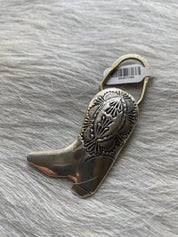 Sterling Boot Keychain Charm - LovLeathers