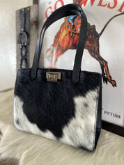 Black/White Speckled Tote Bag Styled - LovLeathers