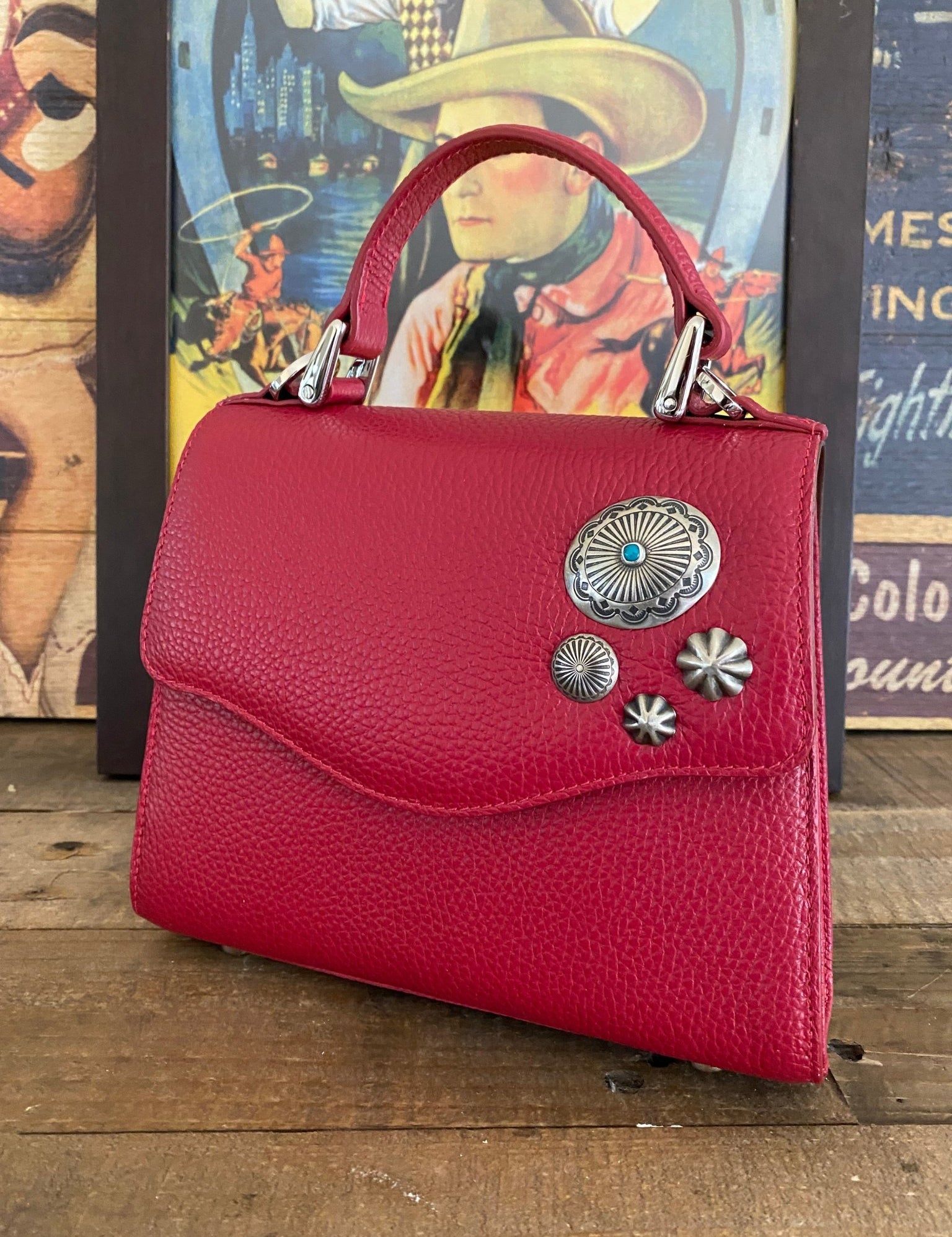 Styled Red Lady Bag - LovLeathers