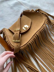 Ramblin Roamer in Tan Suede - LovLeathers