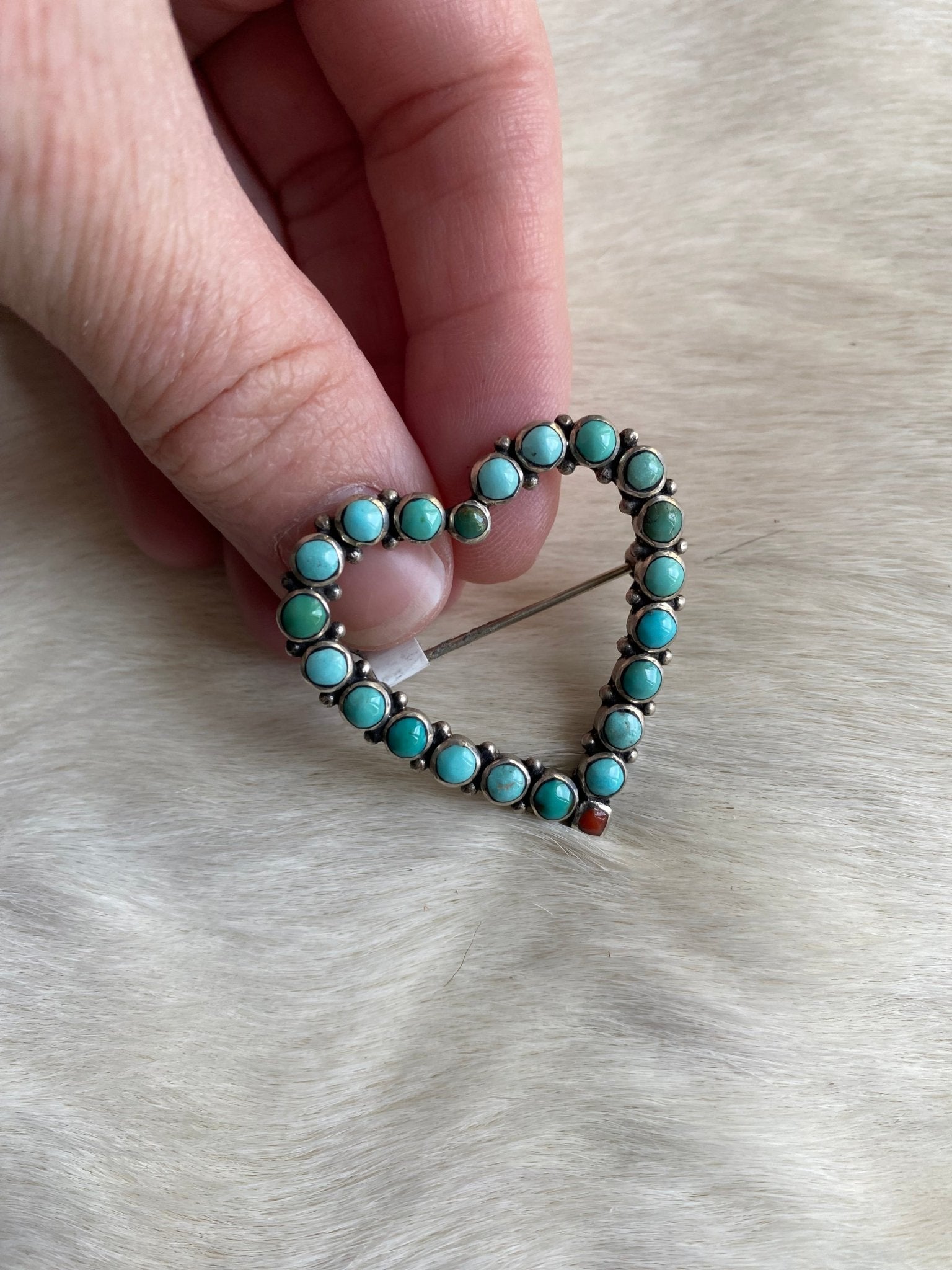 Heart Pendant Brooch Pin - LovLeathers