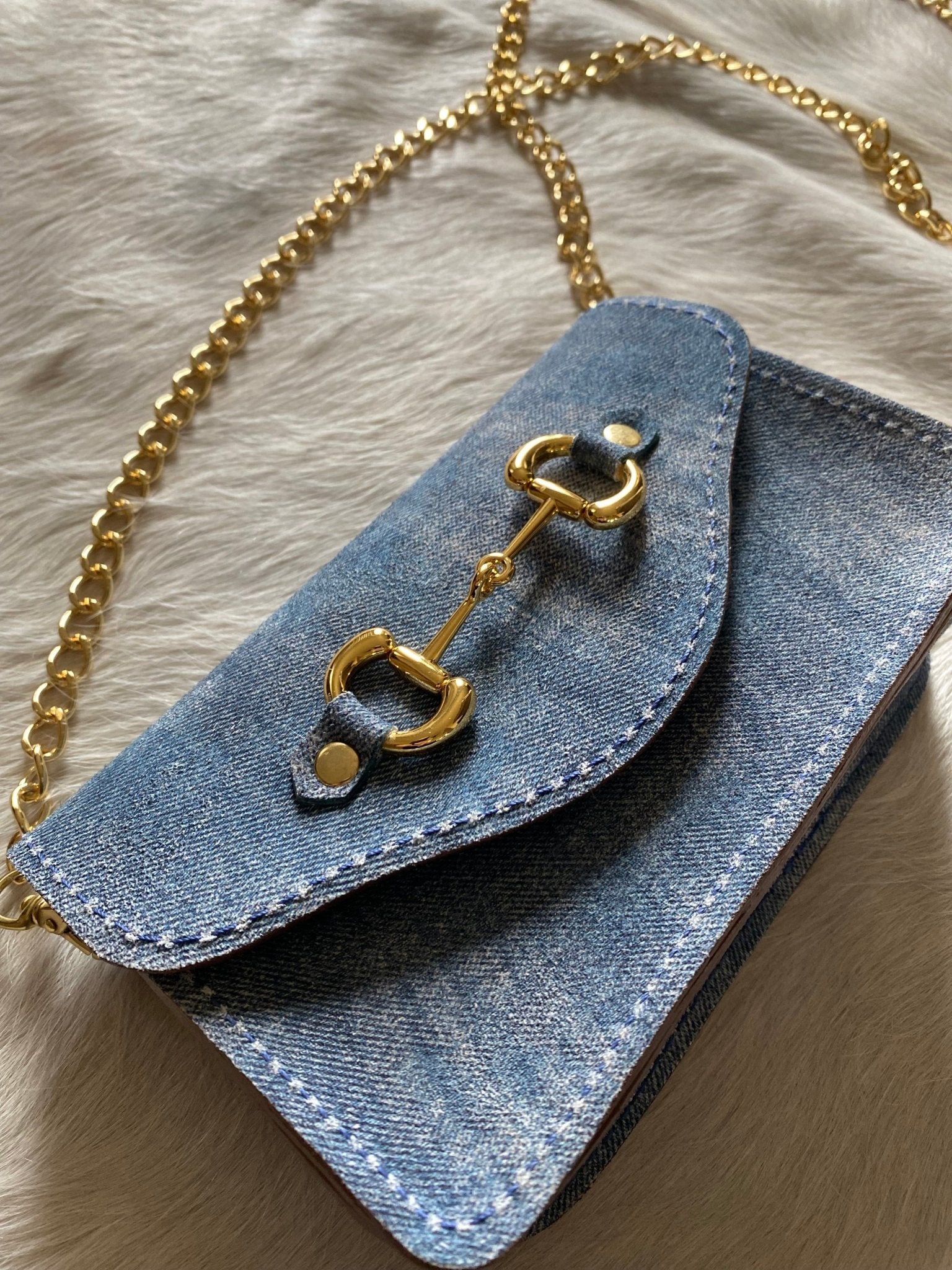 Denim Suede Bits Bum Bag - LovLeathers