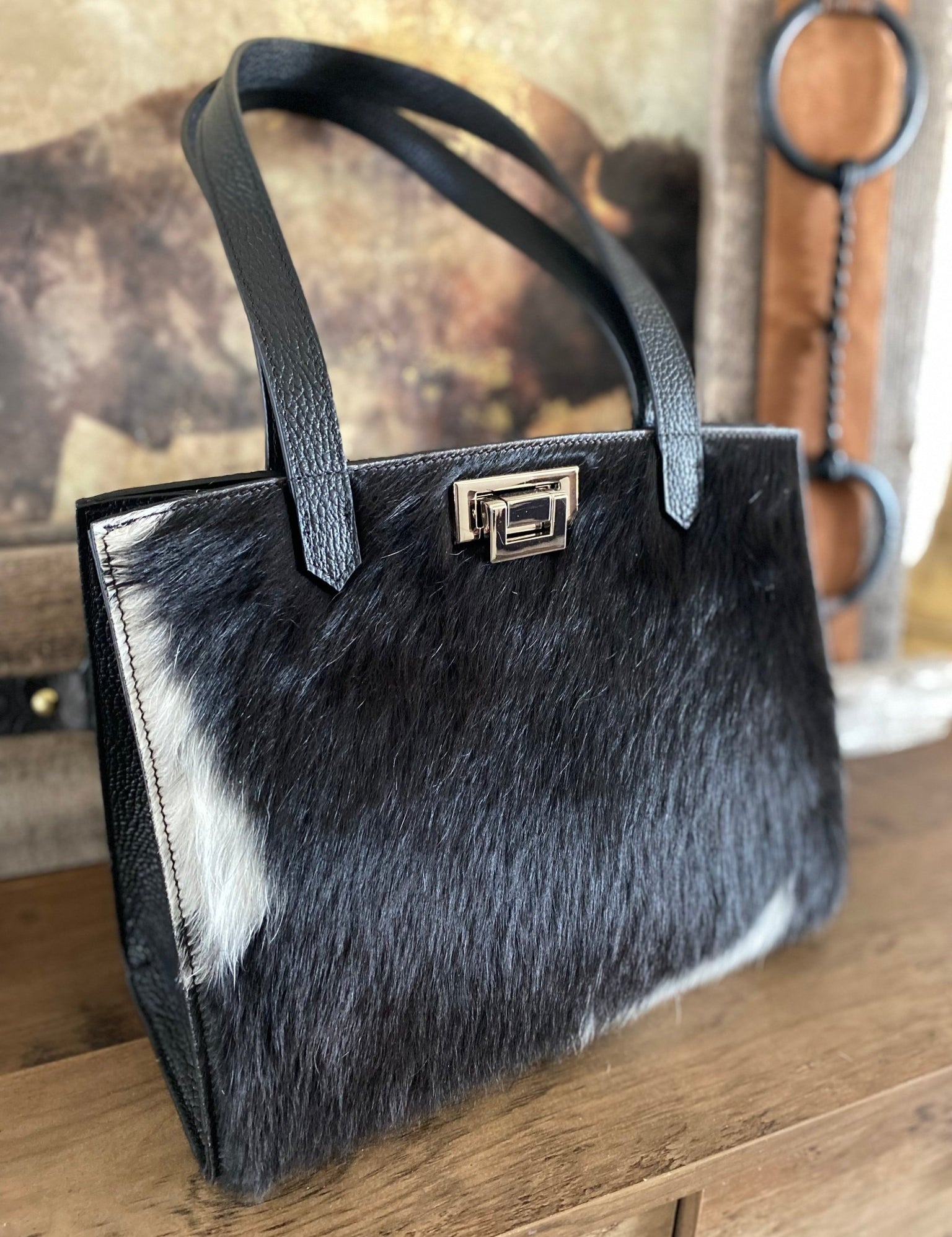 Cowhide Tote Bag - LovLeathers