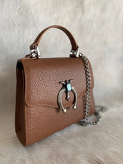 Naja Saddle Tan Lady Bag - LovLeathers