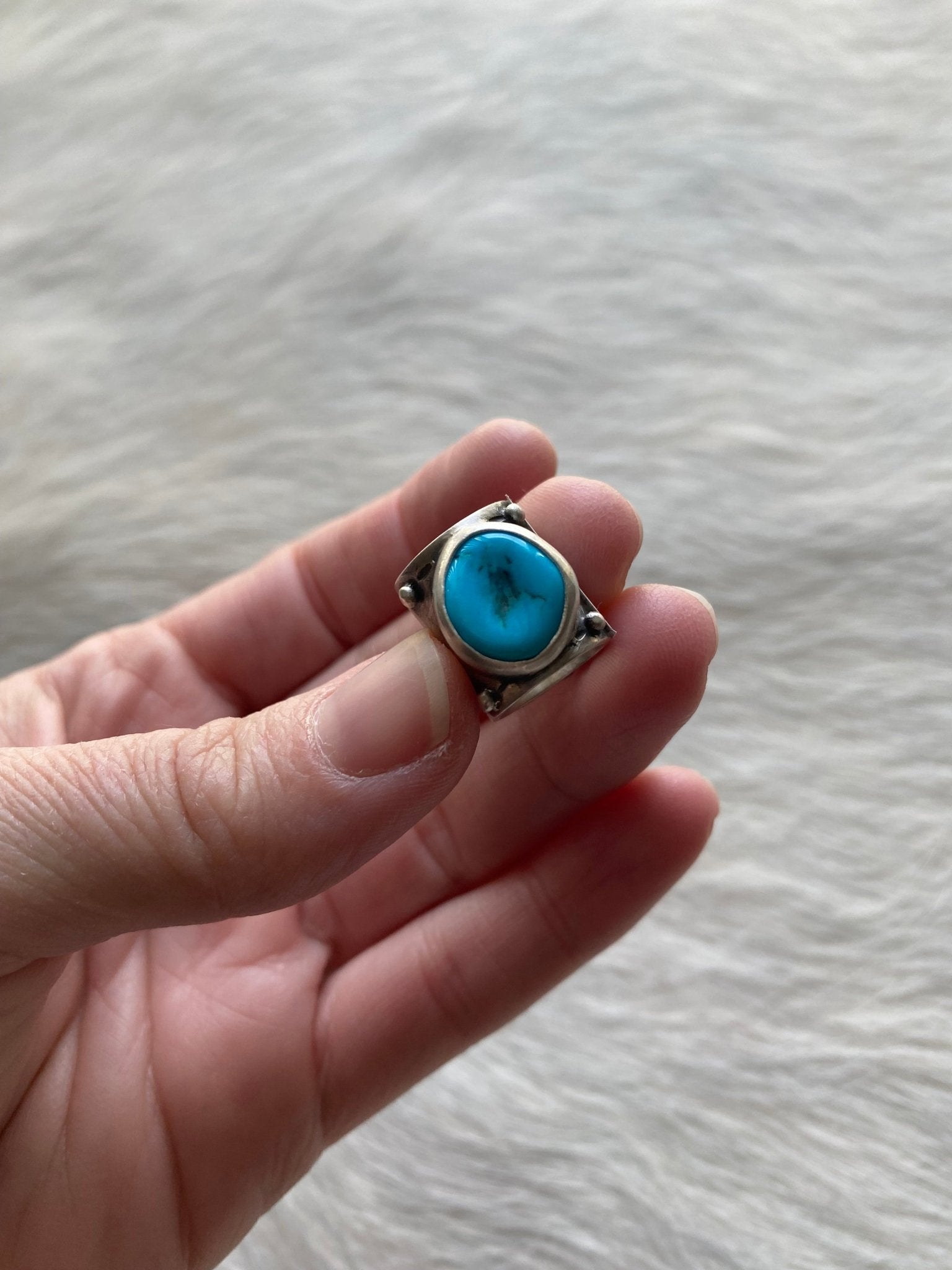 Turquoise Scarf Slide - LovLeathers