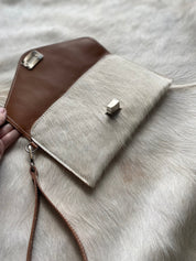 Cowhide Clutch - Blonde - LovLeathers