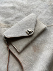 Cowhide Clutch - Blonde - LovLeathers