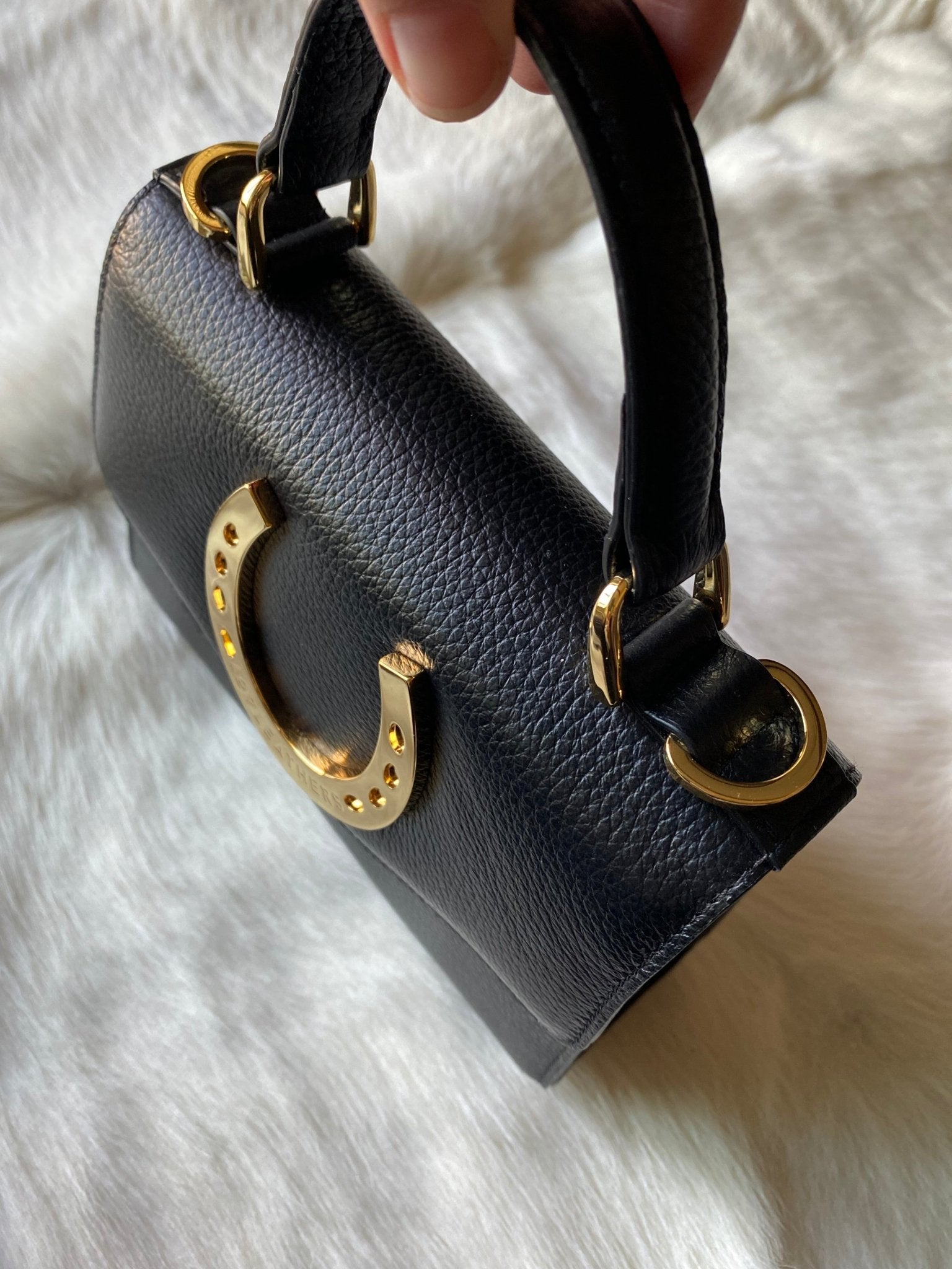 Black Lady Luck Horseshoe Bag - LovLeathers
