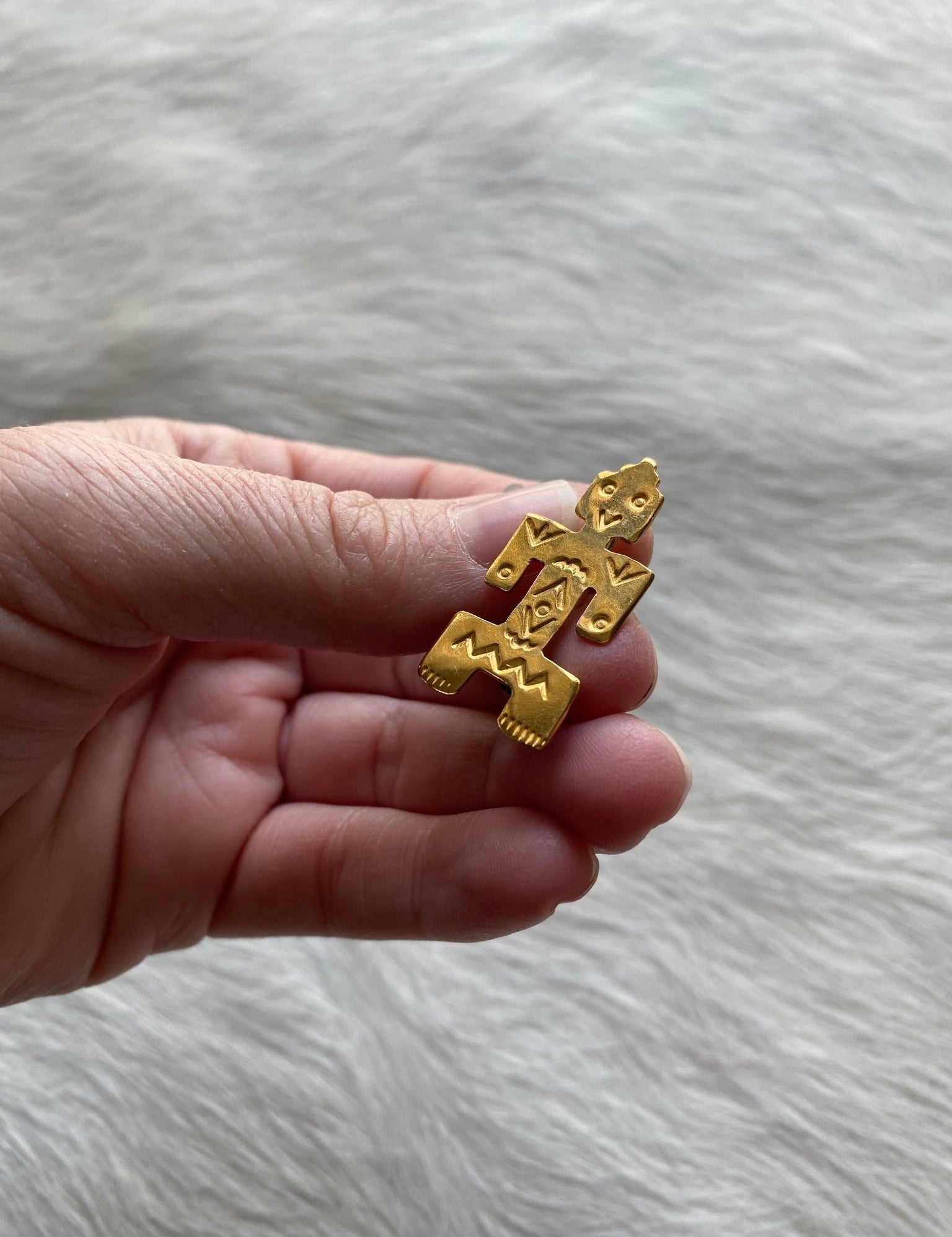 Gold Zuni Man Pin - LovLeathers
