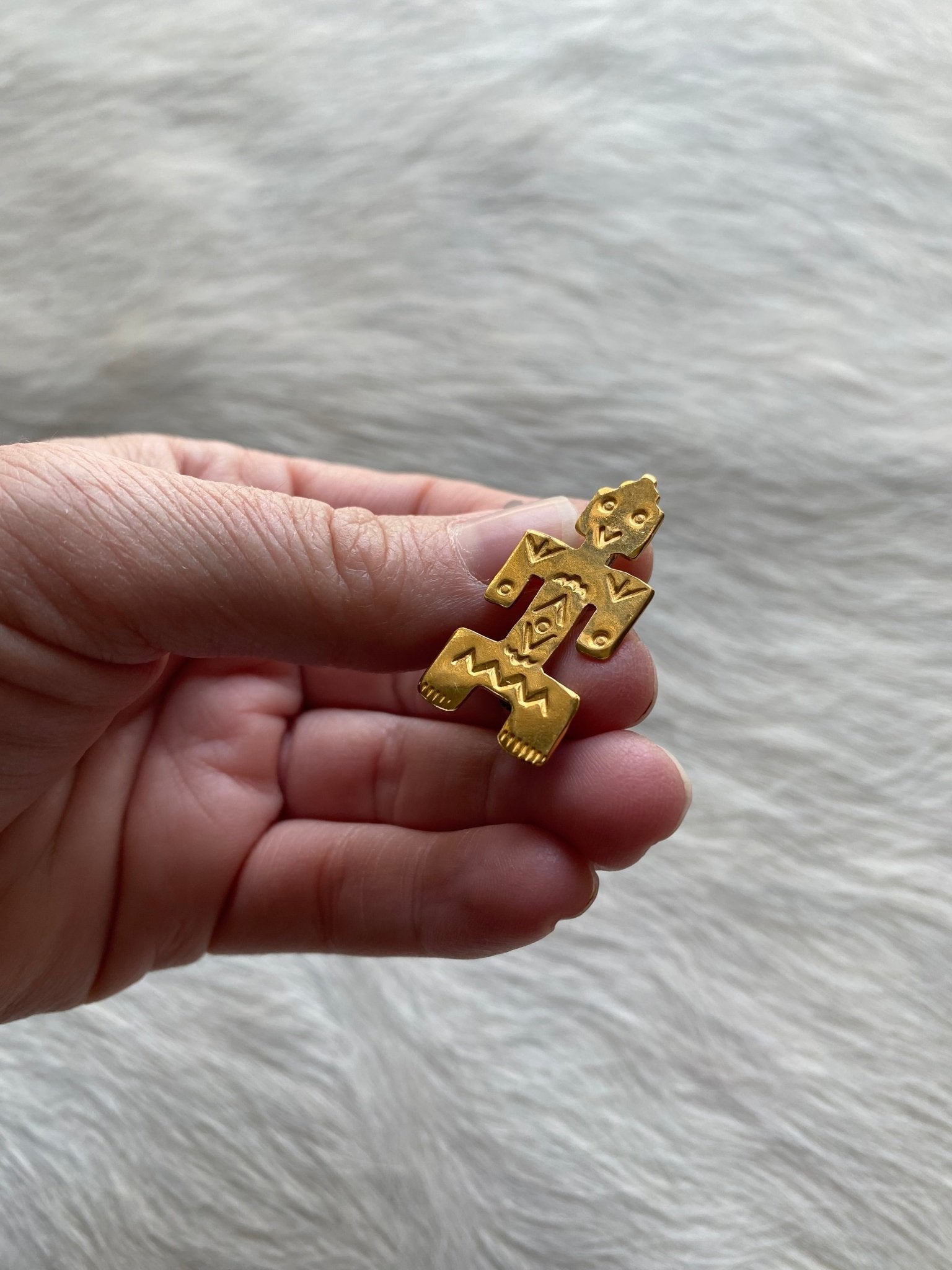 Gold Zuni Man Pin - LovLeathers