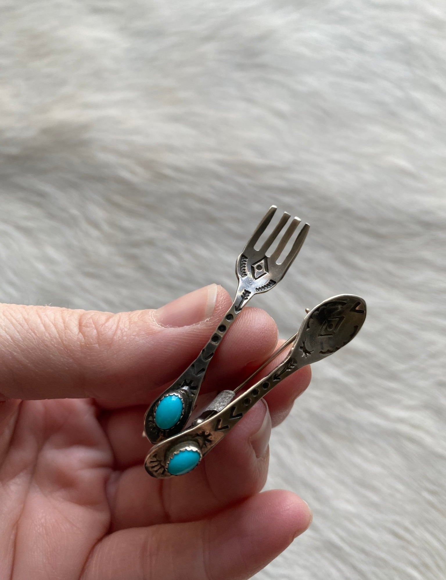 Spoon and Fork Brooches - LovLeathers