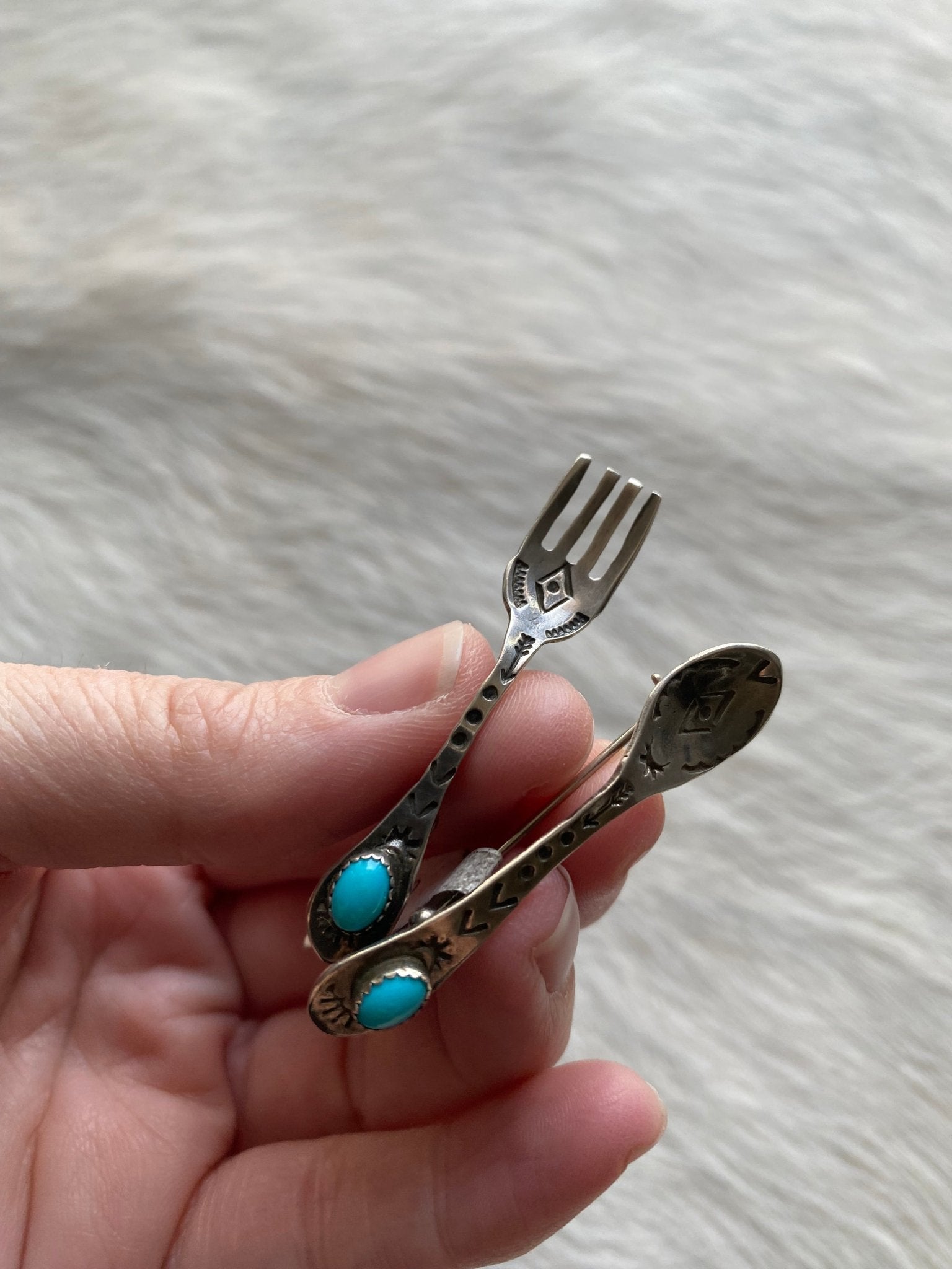 Spoon and Fork Brooches - LovLeathers
