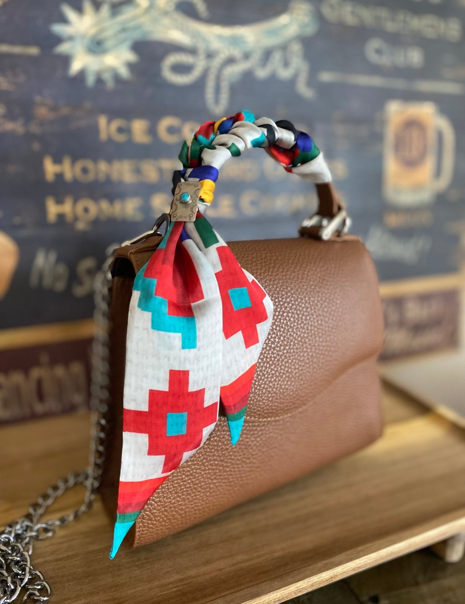 Saddle Tan Styled Lil Lady Bag - LovLeathers