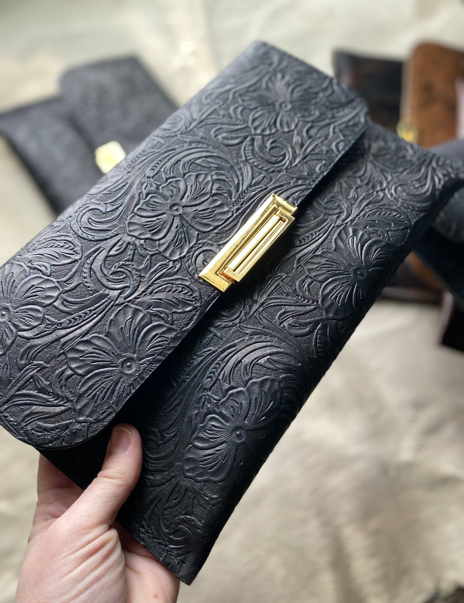 Western Embossed Tool Clutch - LovLeathers