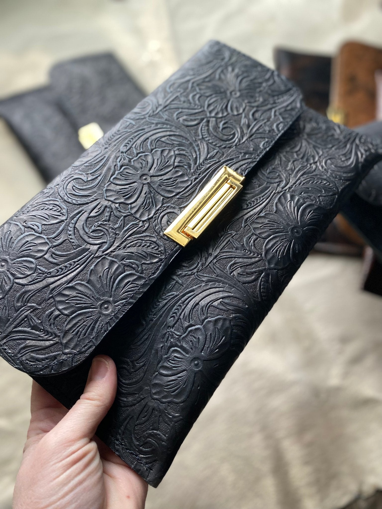 Western Embossed Tool Clutch - LovLeathers