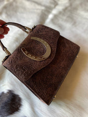 Brown Western Tool Horseshoe Lady Bag - LovLeathers