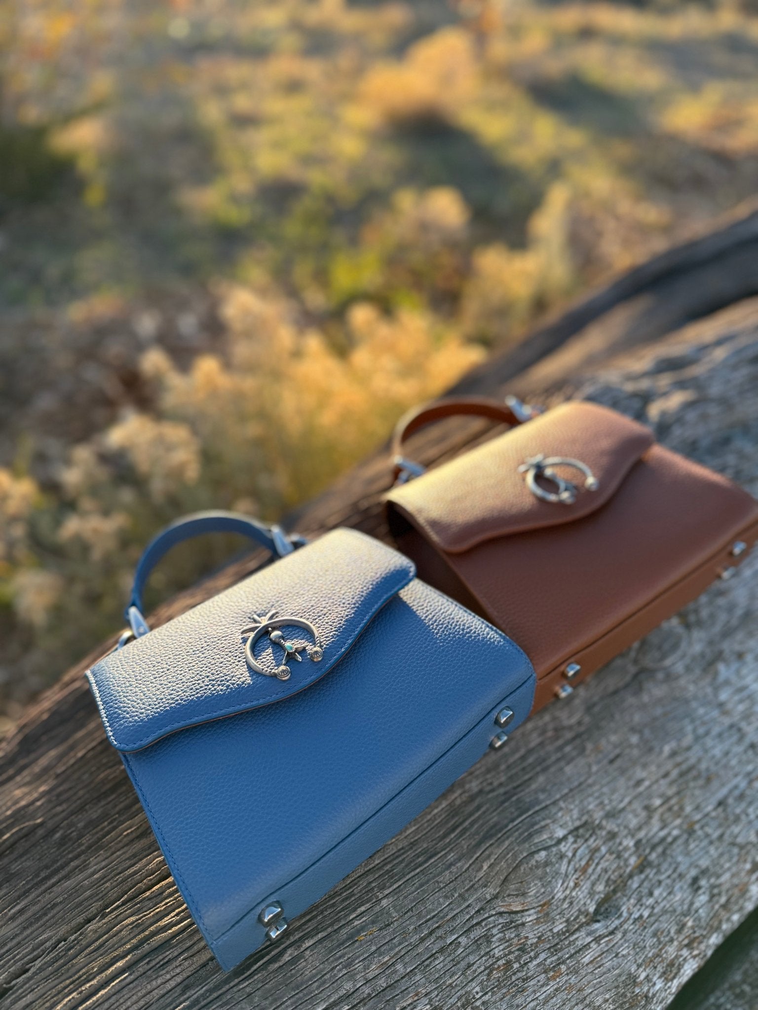 Lil Lady Bag Blue - Naja Pendant - LovLeathers