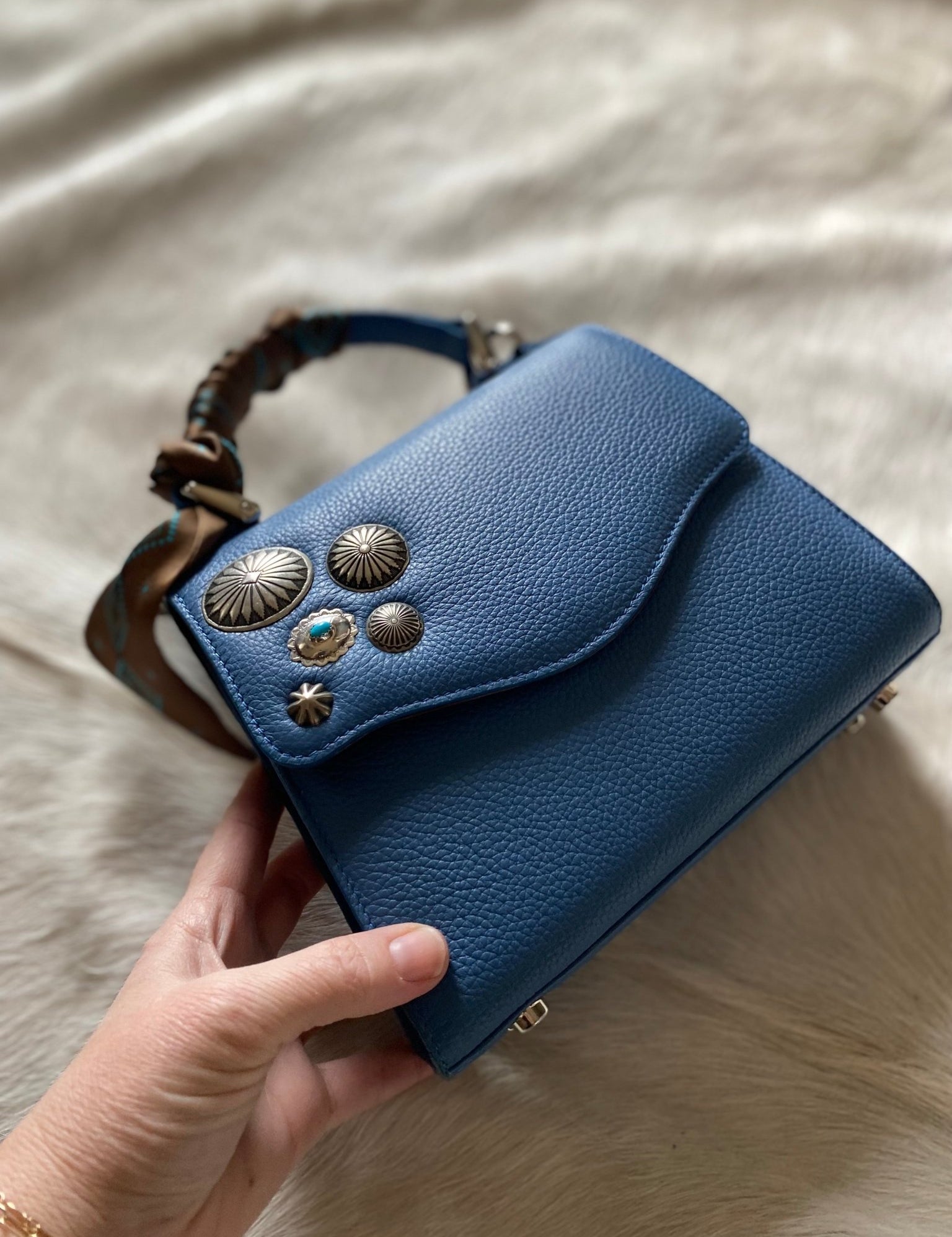 Styled Sky Blue Lady Bag - LovLeathers