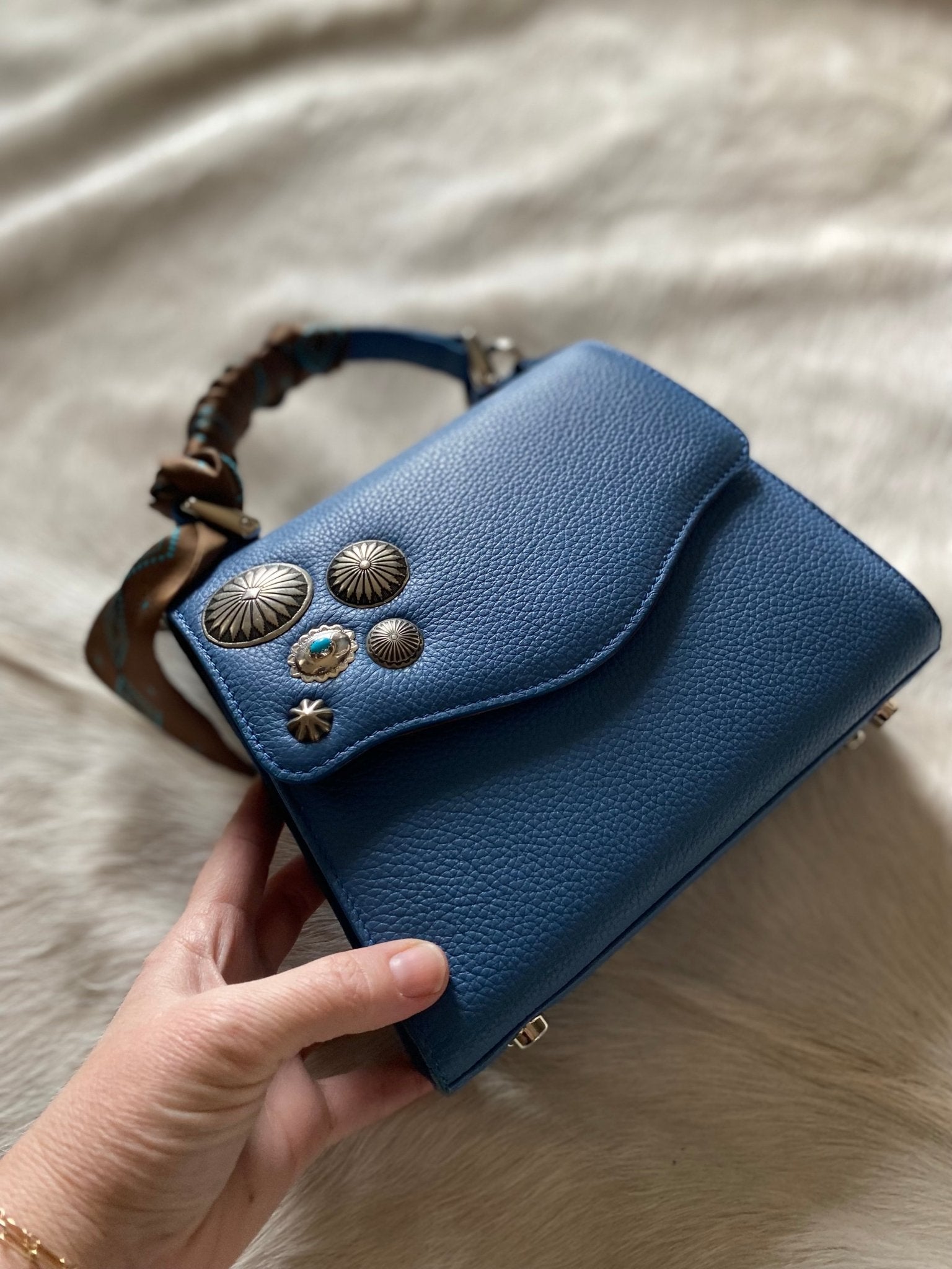 Styled Sky Blue Lady Bag - LovLeathers