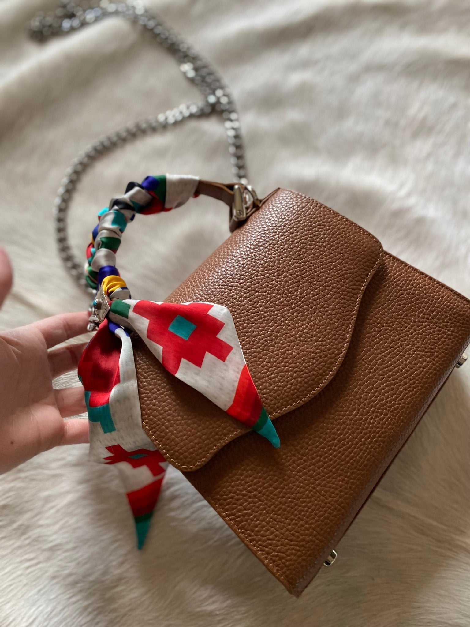 Saddle Tan Styled Lil Lady Bag - LovLeathers