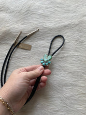 Turquoise Pendant Bolo Tie - LovLeathers