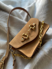Camel Suede Bits Bum Bag - LovLeathers