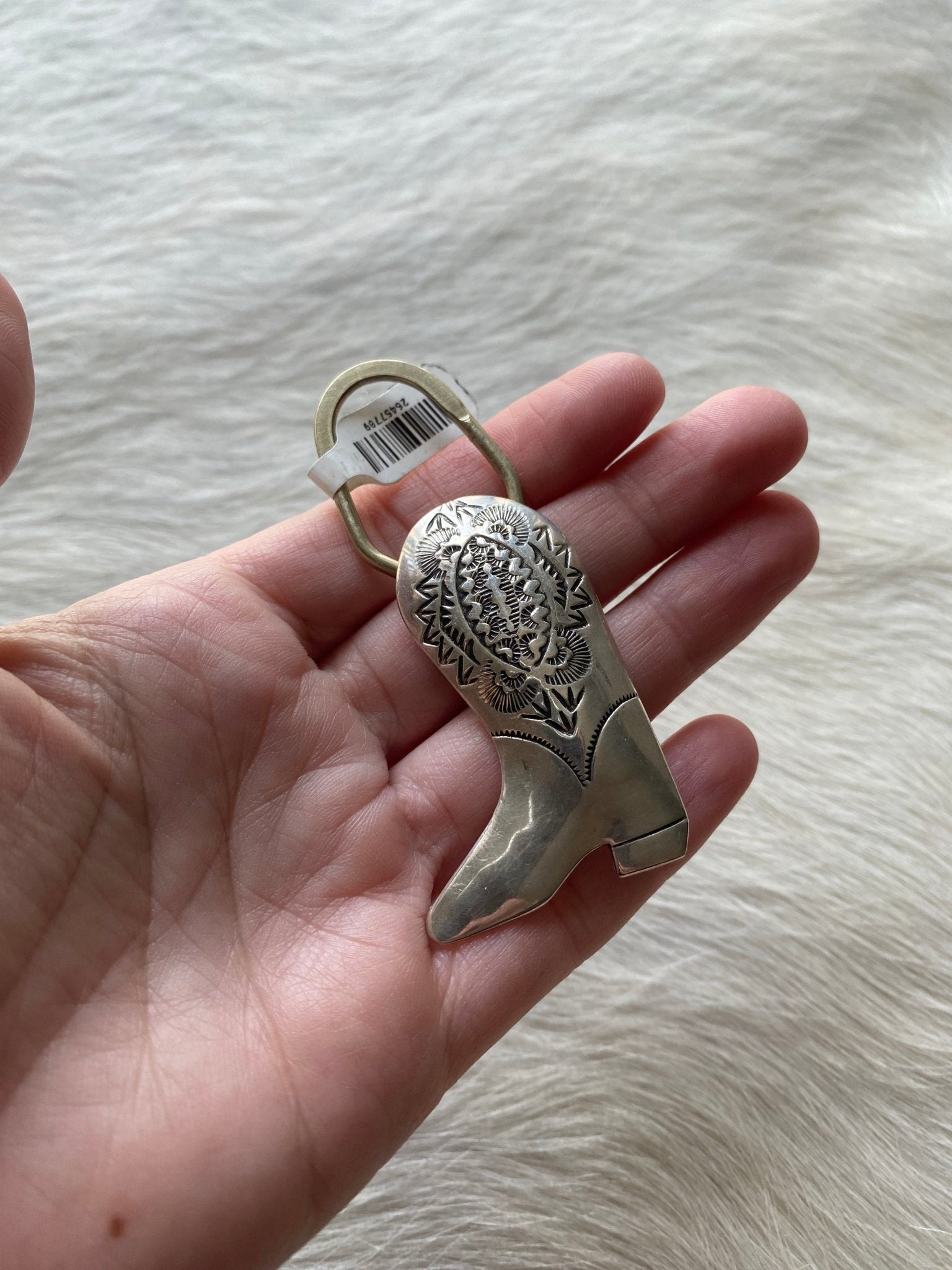 Sterling Boot Keychain Charm - LovLeathers
