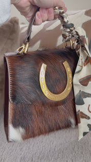 Styled Tricolor Lady Luck Horseshoe Bag