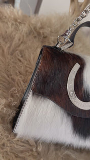 Styled Cowhide Horseshoe Bag