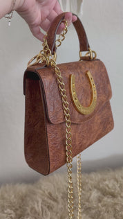 Cognac Horseshoe Lady Bag